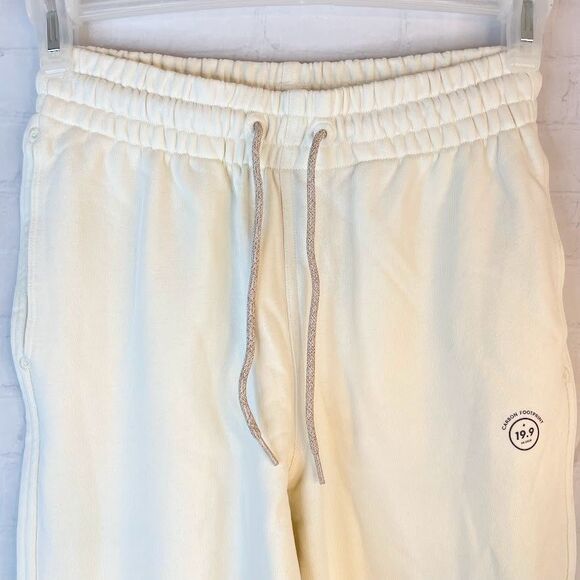 anytime R+R Sweatpants Mens Size XS White Ribbed Ankle Athleisure Joggers - Picture 3 of 12